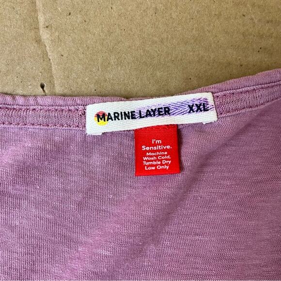 Marine Layer Purple Pocket Tee - Picture 6 of 7